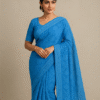 Azure Chikankari Saree
