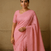 Blush Elegance Chikankari Saree