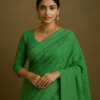 Emerald Chikankari Saree