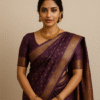 Imperial Plum Kanjivaram Silk Saree