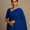 Midnight Charm Chikankari Saree