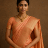 Peach Glow Kanjivaram Silk Saree