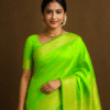 Radiant Parrot Green Kanjivaram Silk