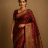 Regal Maroon Kanjivaram Silk Saree