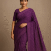 Royal Orchid Chikankari Saree