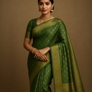 Emerald Grace Kanjivaram Silk Saree