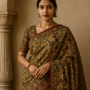 Heritage Kalamkari Art Saree